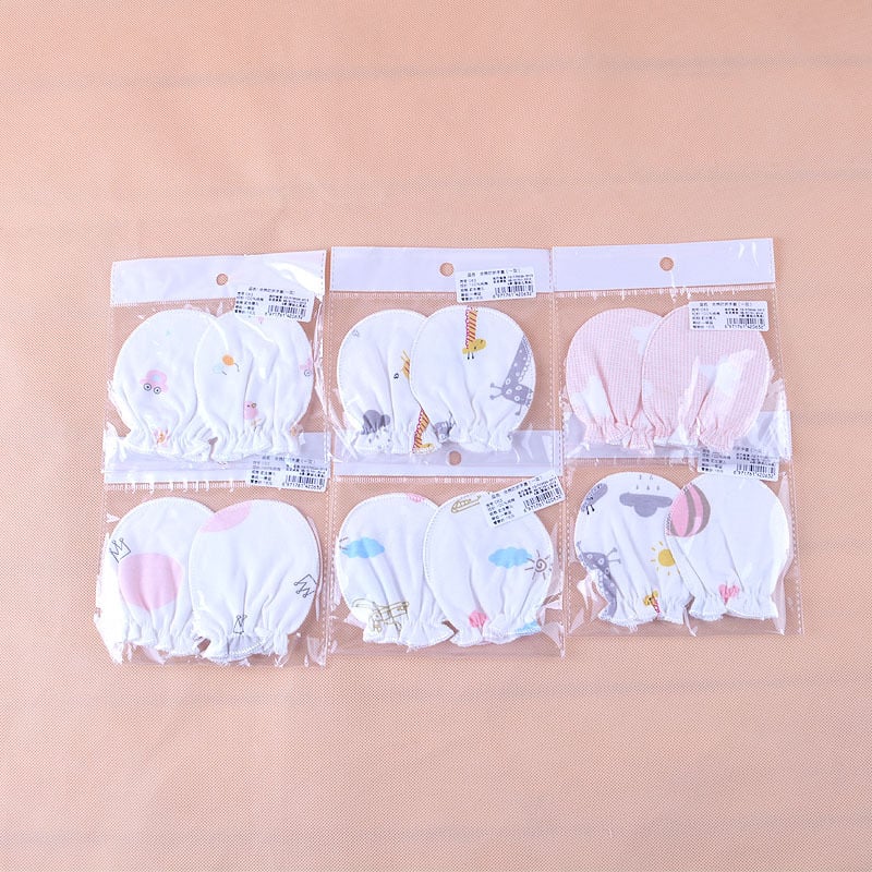 Cotton Baby Printed Anti-Scratch Gloves