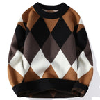 Harajuku Men's Sporty Wool Sweater - High Quality Knit