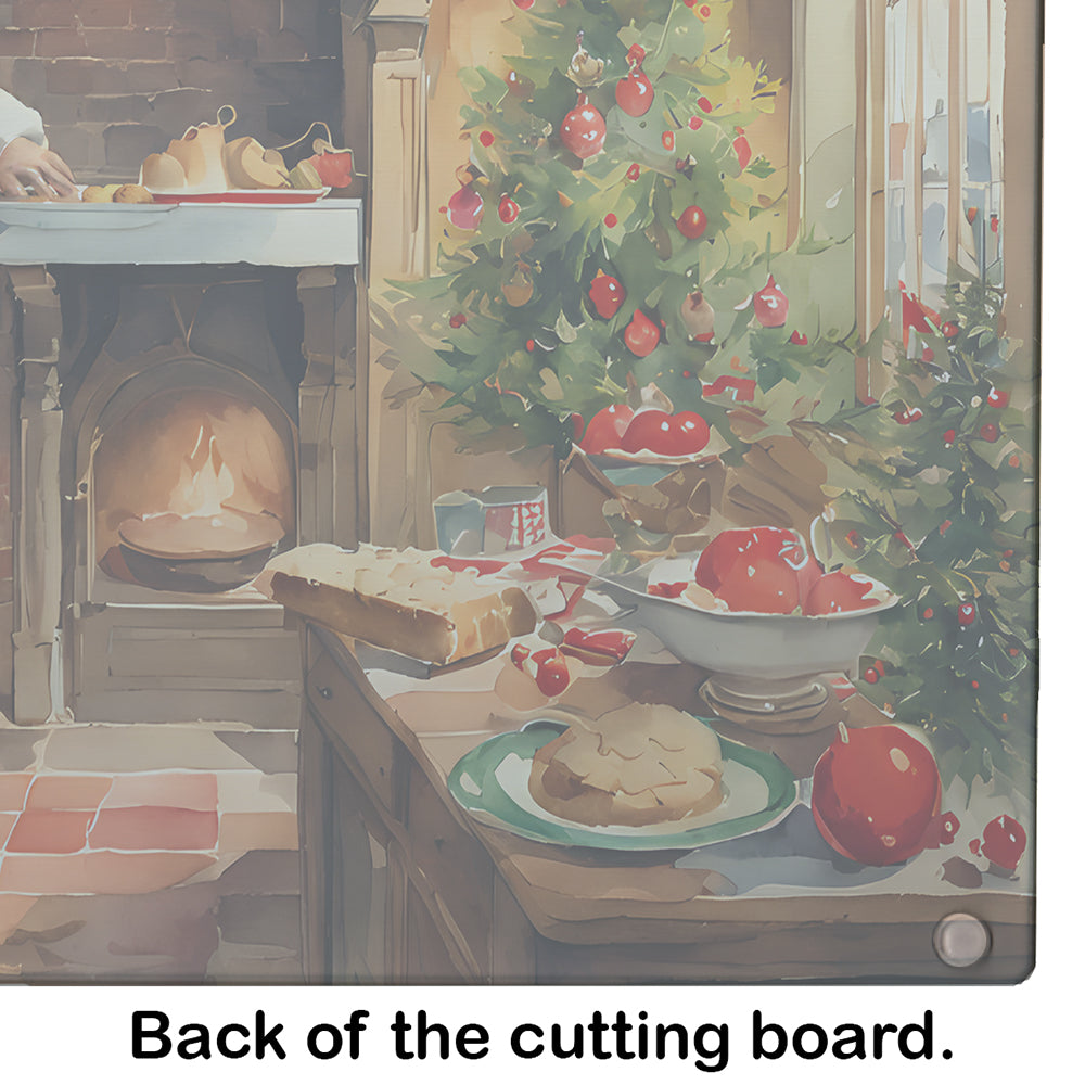 Cookies with Santa Claus Glass Cutting Board