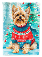 Yorkshire Terrier Yorkie Christmas Garden Flag