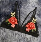 Lace Bra with Floral Sheer Design for Intimate Wear