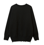 Men's Retro Round Neck Sweater with Star Design