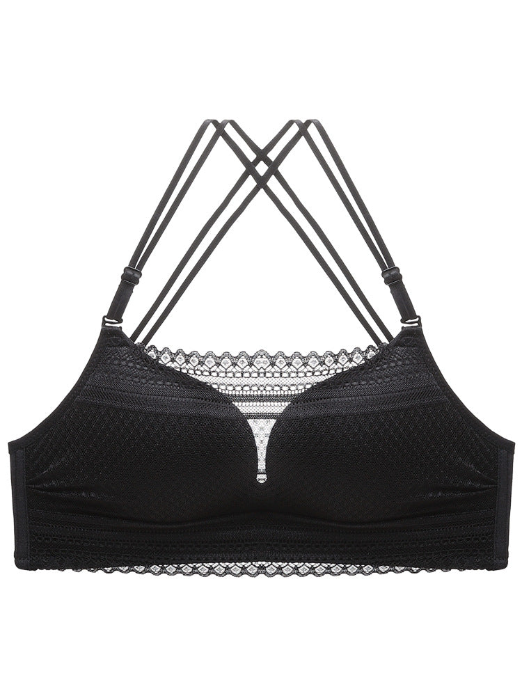 Lace Cross Back Bralette for Summer Dreams (No Underwire)
