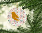 Norwich Canary Christmas Ceramic Ornament
