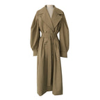 British Style Long Loose Over Knee Windbreaker