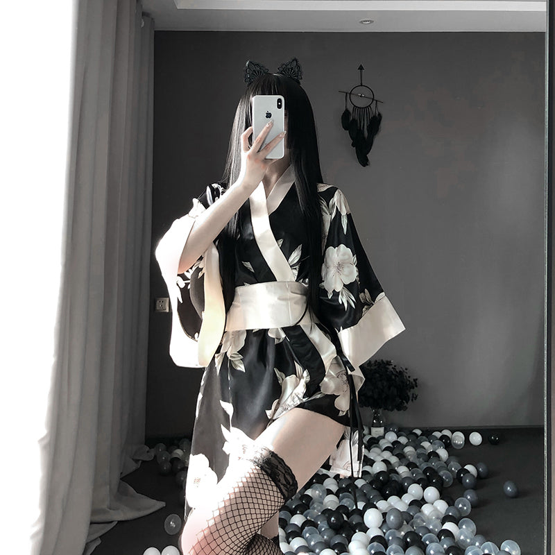 Japanese Kimono Style Lingerie Set for Role Play