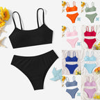 2024 New Girls' Colorful Two-Piece Swimwear Collection