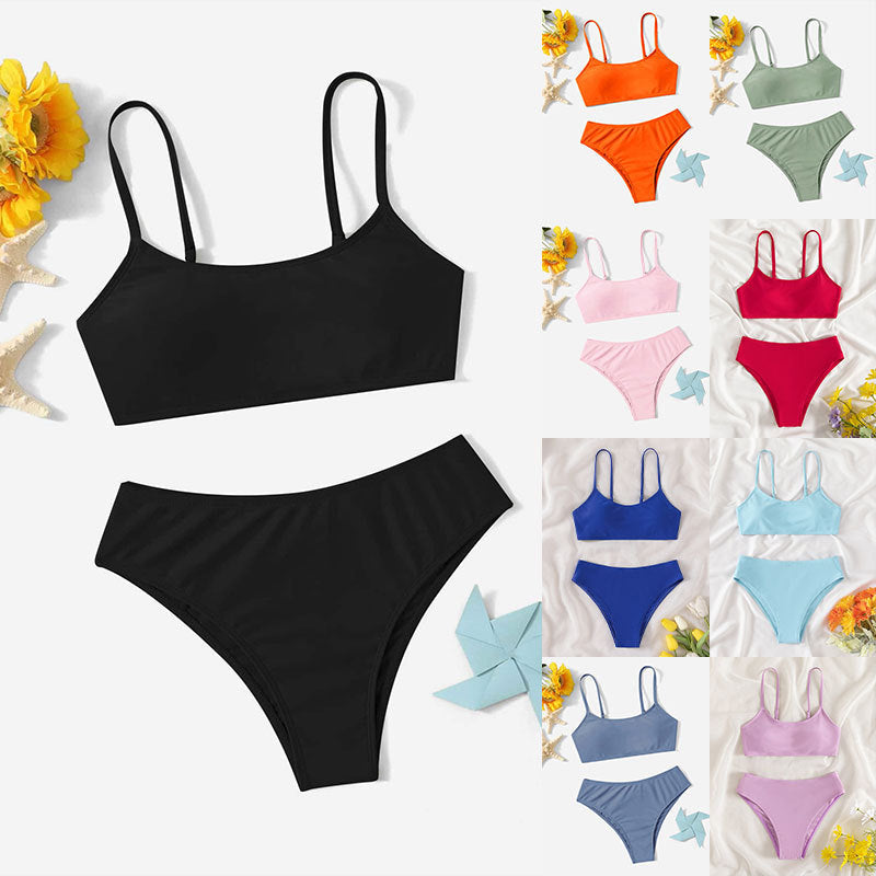2024 New Girls' Colorful Two-Piece Swimwear Collection