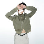 Vintage Double Zipper Sports Jacket Sweater