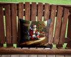 French Bulldog and Santa Claus Throw Pillow