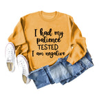 Round-Neck Sweater with Letter Print for Fall & Winter