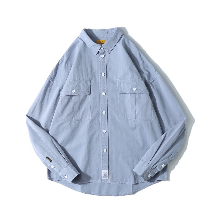 Trendy Men's Youth Loose Long-Sleeved Shirt Jacket