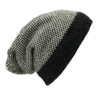 Midnight Interwoven Alpaca Beanie | Embroidered Cap