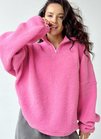 Knitted Lamb Fleece Pullover Sweater | Streetwear