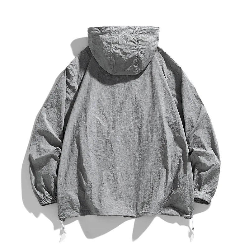 2024 Men's Ultra-Thin Hooded Windbreaker Jacket