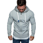 Men's Fashion Zip Pocket Drawstring Sport Hoodie | Streetwear