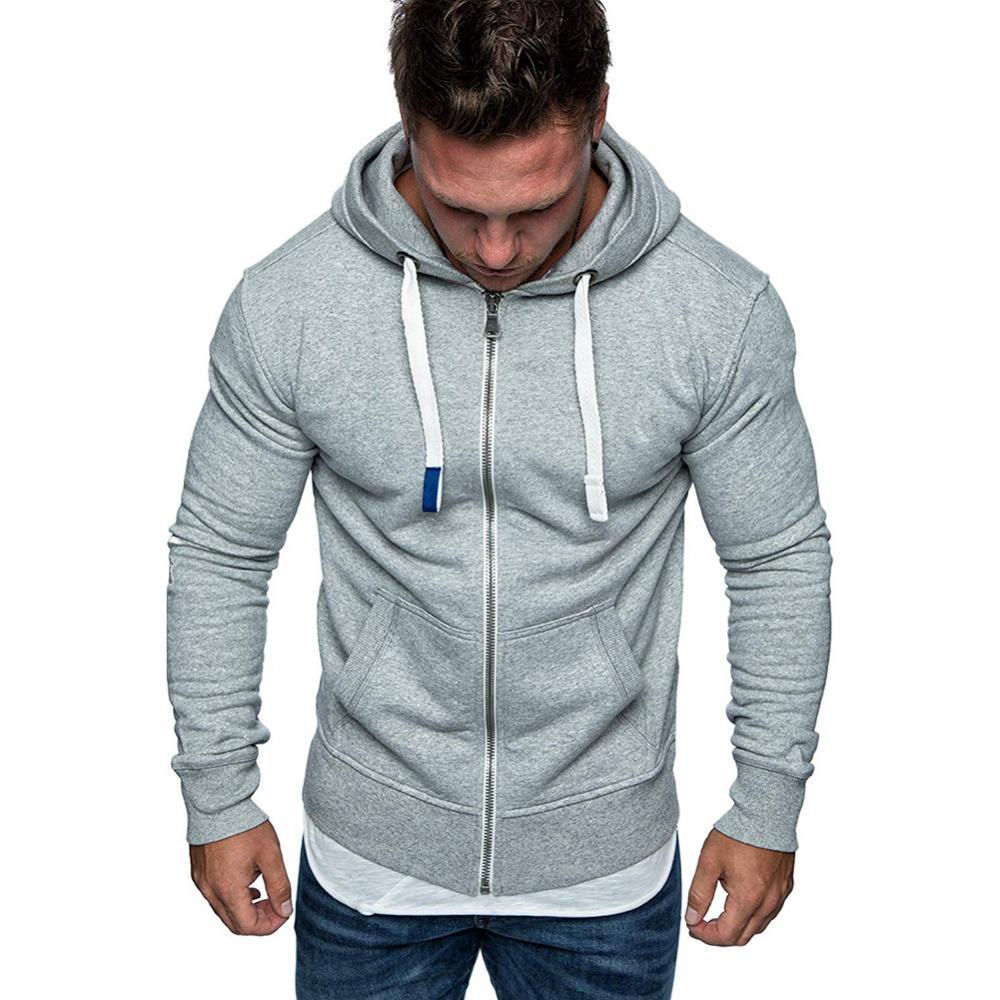 Men's Fashion Zip Pocket Drawstring Sport Hoodie | Streetwear