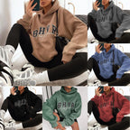 Game Letter Print Plush Warm Long-Sleeve Sweater
