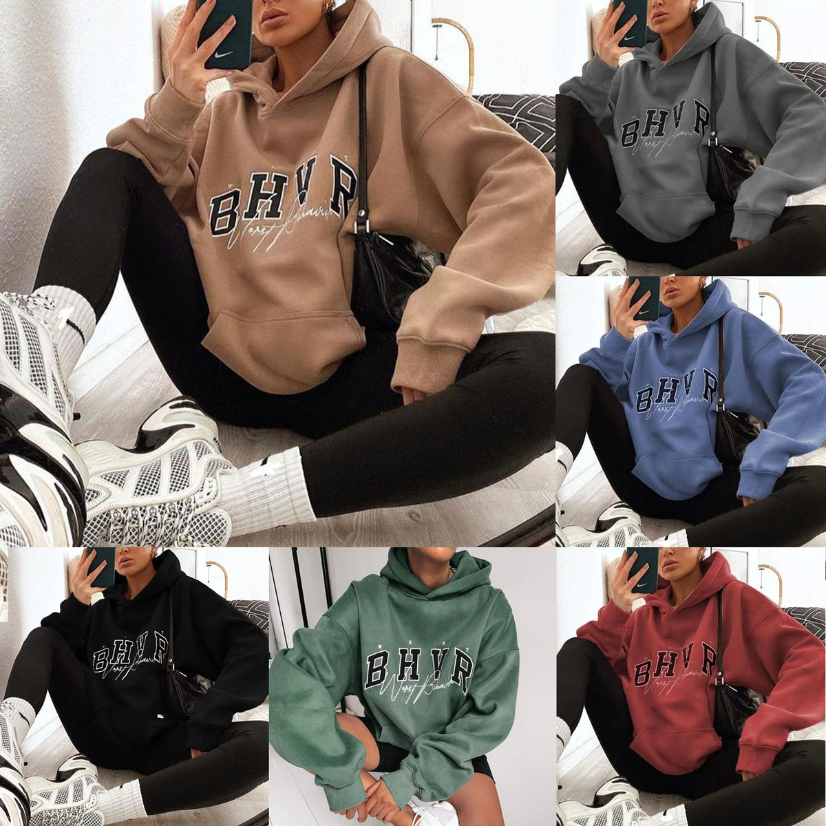 Game Letter Print Plush Warm Long-Sleeve Sweater