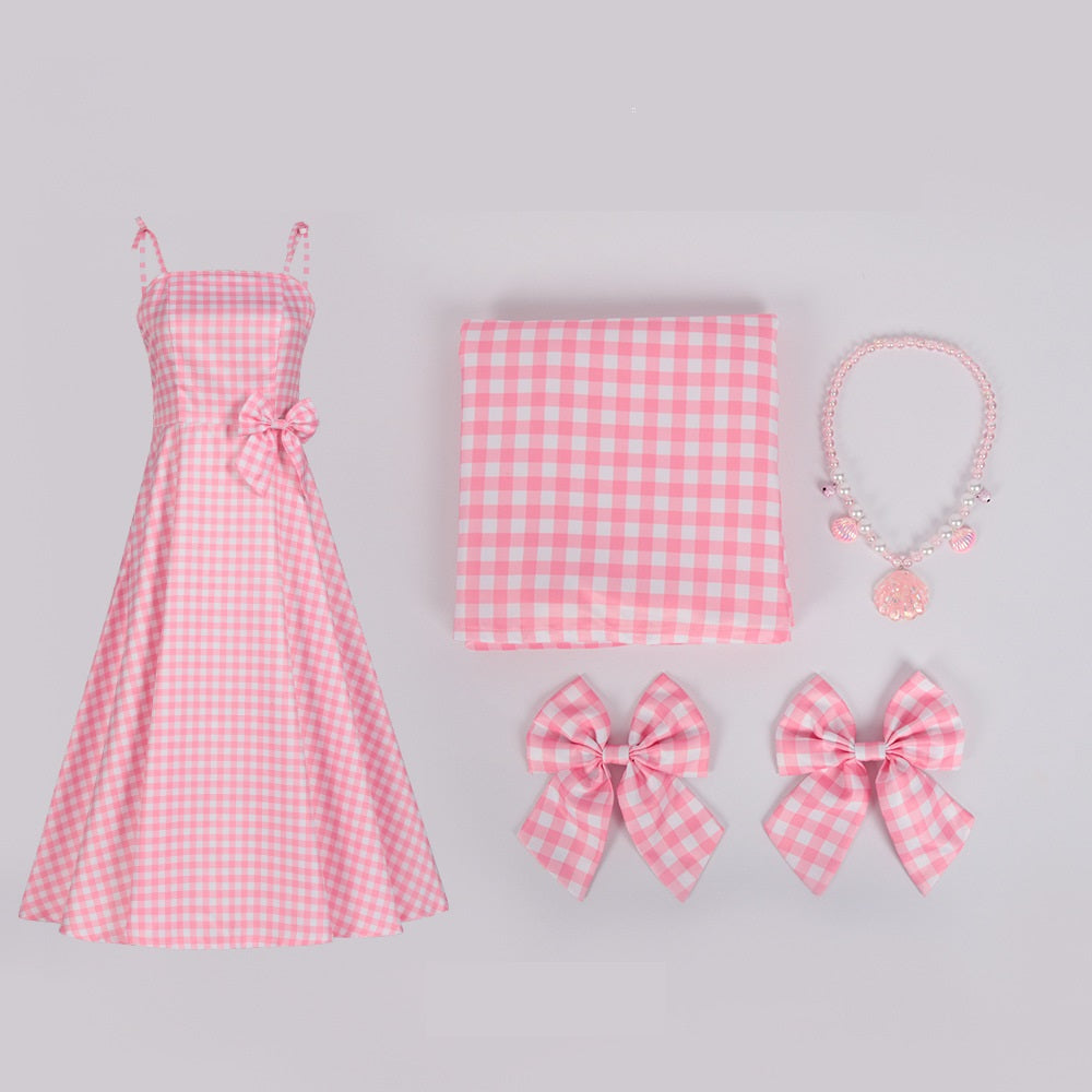 Women's Barbie Plaid Swimsuit & Costume Set for Events