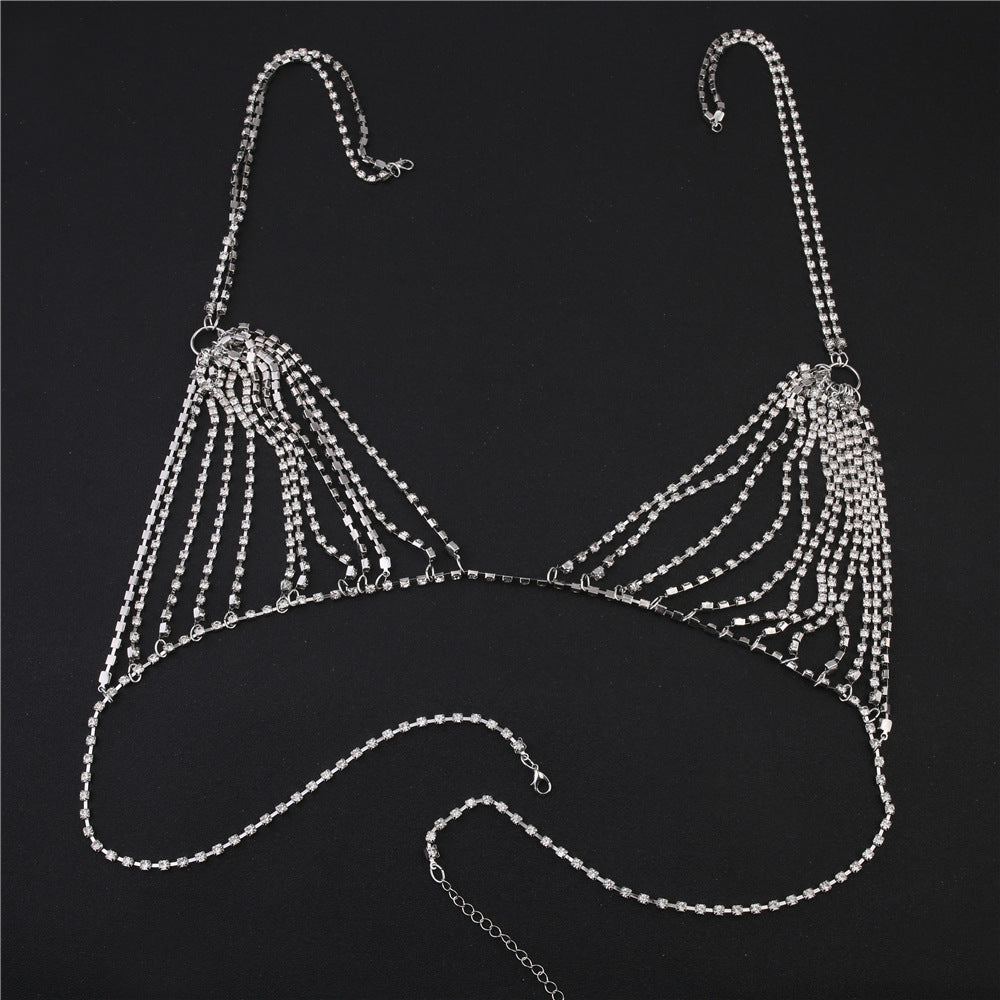 Rhinestone Body Chain Bra Harness