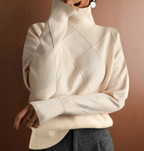 Loose High Neck Knitted Sweater