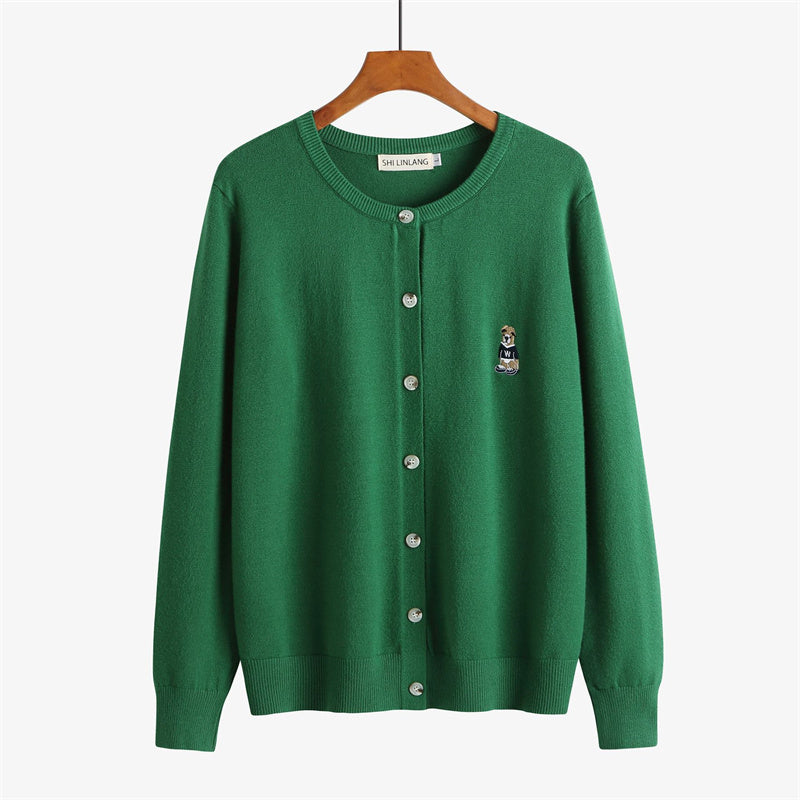 Oversized Women's Knitted V-neck Cardigan Jacket