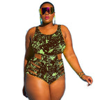 Plus Size Cut-Out One-Piece Swimsuit