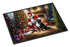 Bernese Mountain Dog and Santa Claus Doormat