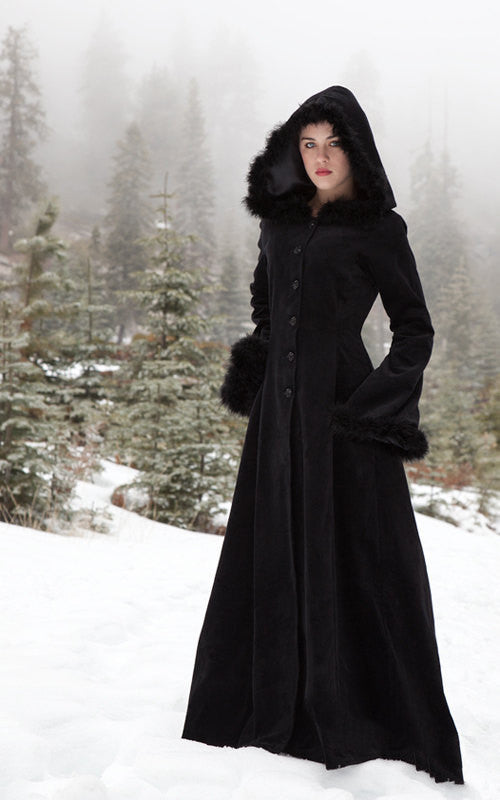 Retro Fur Collar Hooded Slim-fit Windbreaker Jacket