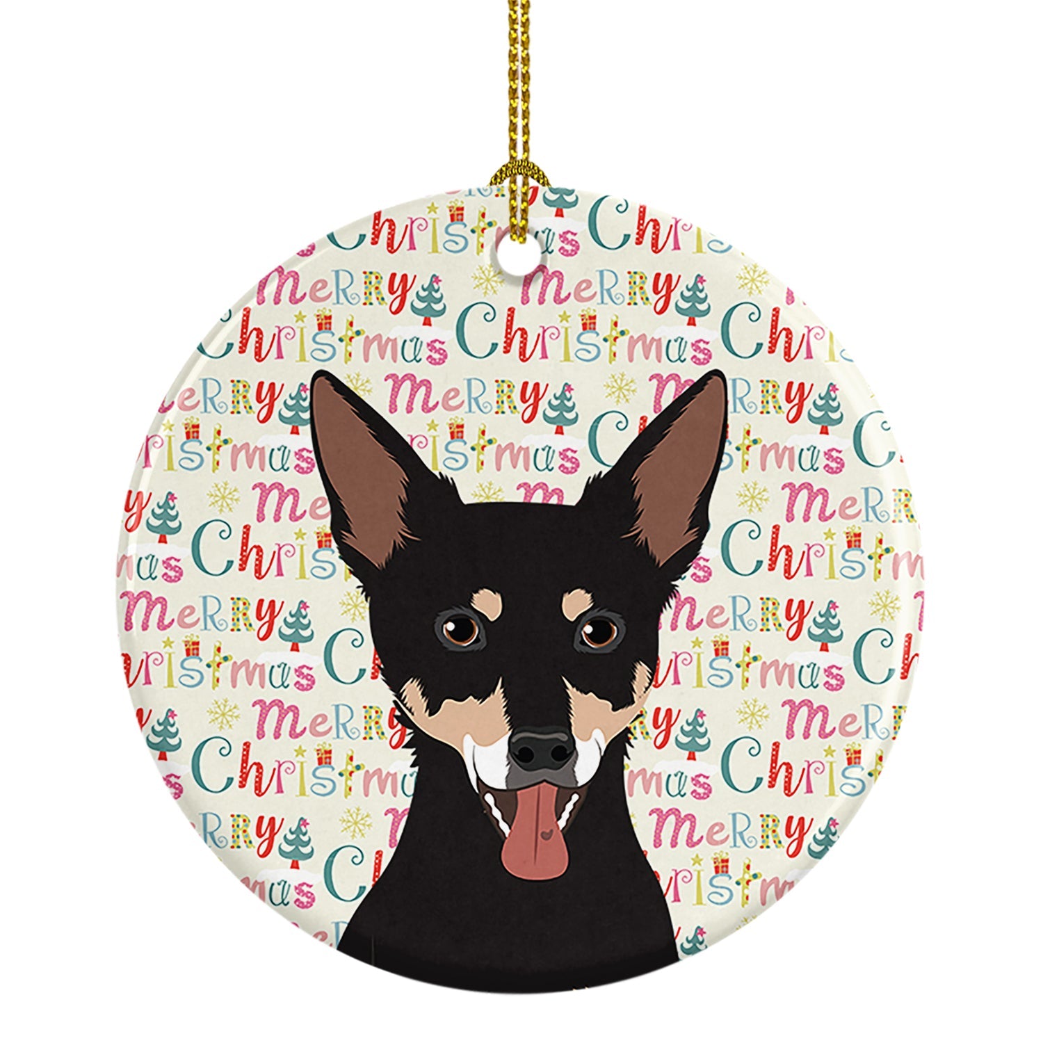 Chihuahua Tricolor #1 Christmas Ceramic Ornament