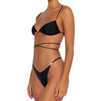 Women's Quick-Dry Nylon Backless Bikini Swimsuit