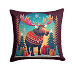 Moose Christmas Throw Pillow