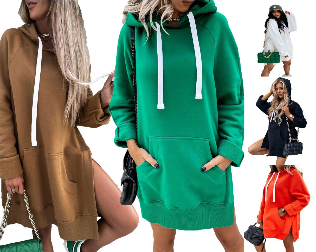 Long Hoodie with Side Slit | Streetwear