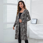 Women's Knitted Printed Fashion Coat