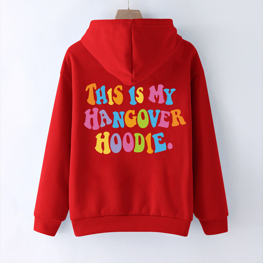 Women's Hangover Hoodie with Back Print and Drop Shoulders | Streetwear