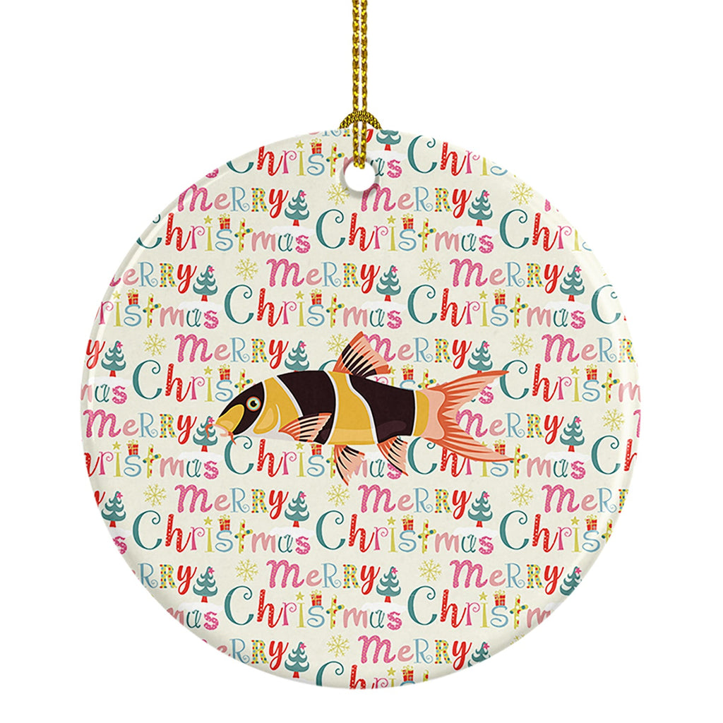 Clown Loach Fish Christmas Ceramic Ornament