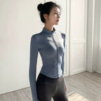 Stand-up Collar Zipper Sports Yoga Jacket