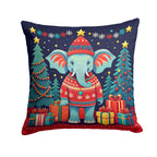 Elephant Christmas Throw Pillow