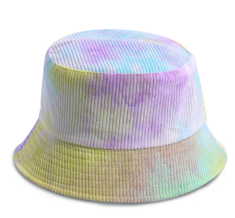 Corduroy Tie-Dye Fisherman Hat | Embroidered Cap