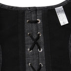 Gray Long-Line Shaping Bodysuit with Waist Control
