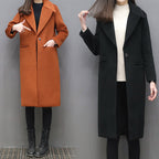 Thick Over-the-Knee Woolen Coat for Women