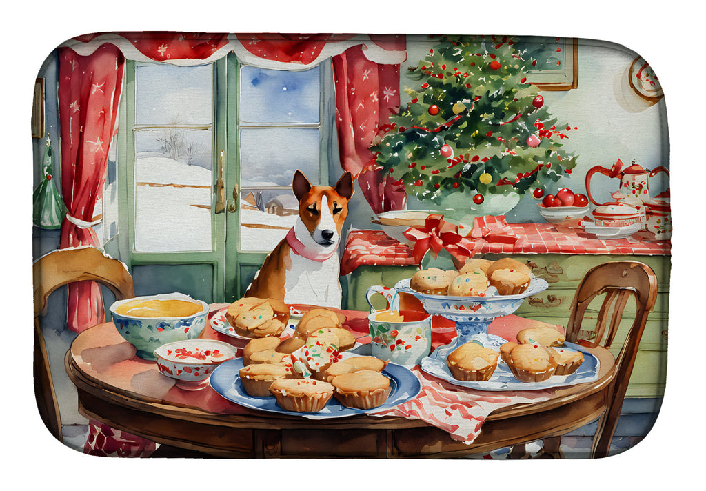 Basenji Christmas Cookies Dish Drying Mat