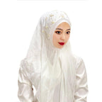 Fashion Muslim Hijab Scarf with Beads and Tassels
