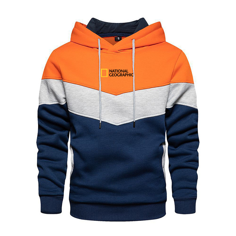 Men's Casual Sports Panel Hooded Pullover Sweatshirt | Streetwear