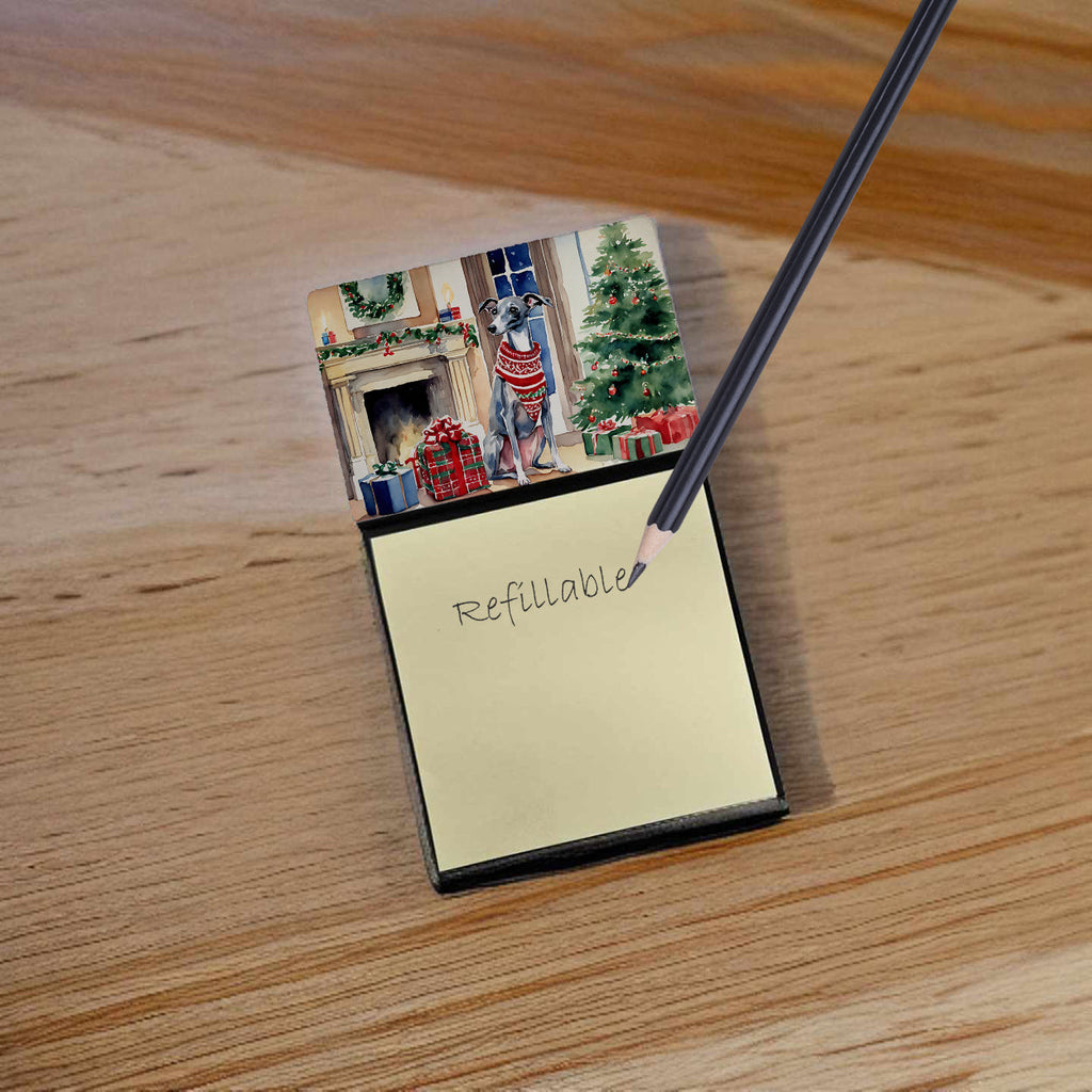 Italian Greyhound Cozy Christmas Sticky Note Holder