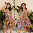 Women's New Forest Style Slim Waist Chiffon Dress