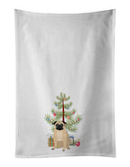 Pug Fawn #1 Christmas Kitchen Towel Set of 2