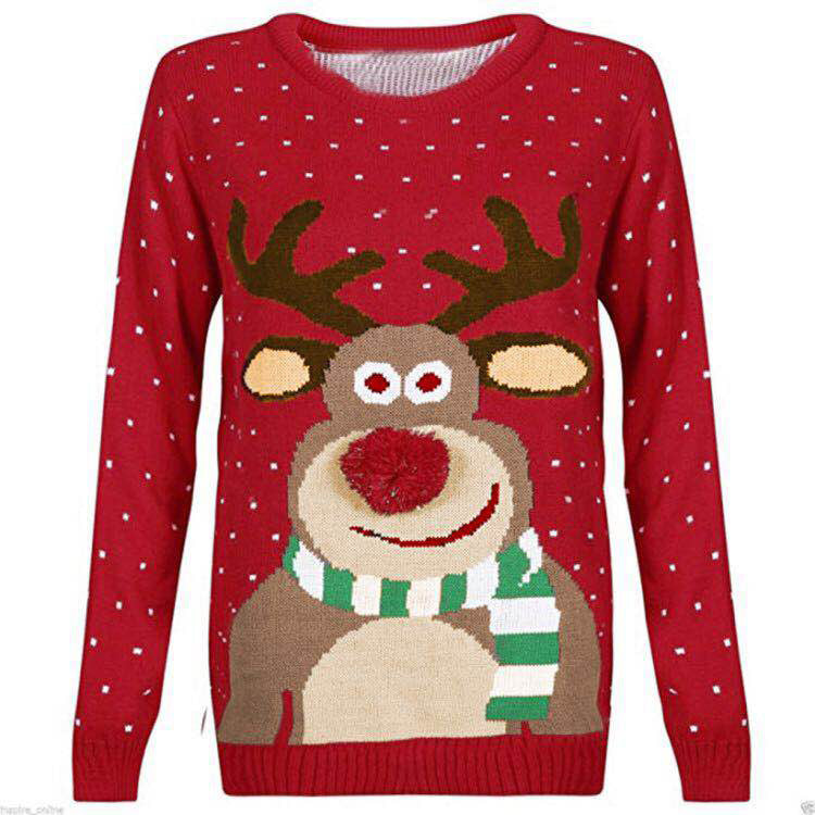 Christmas Sweater for Women with Reindeer Design