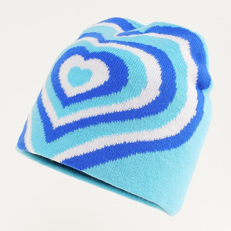 Rainbow Love Knitted Hat with Printed Pullover Design | Streetwear